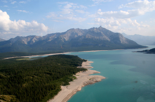 What a Lake, located on the BC, Alberta Border